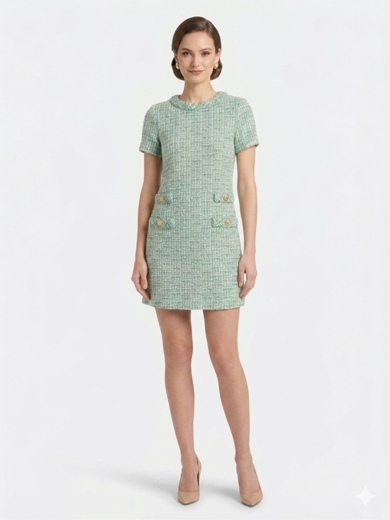 Tuckernuck Dresses & Skirts - Tuckernuck Mint Tweed Mini Shift Dress